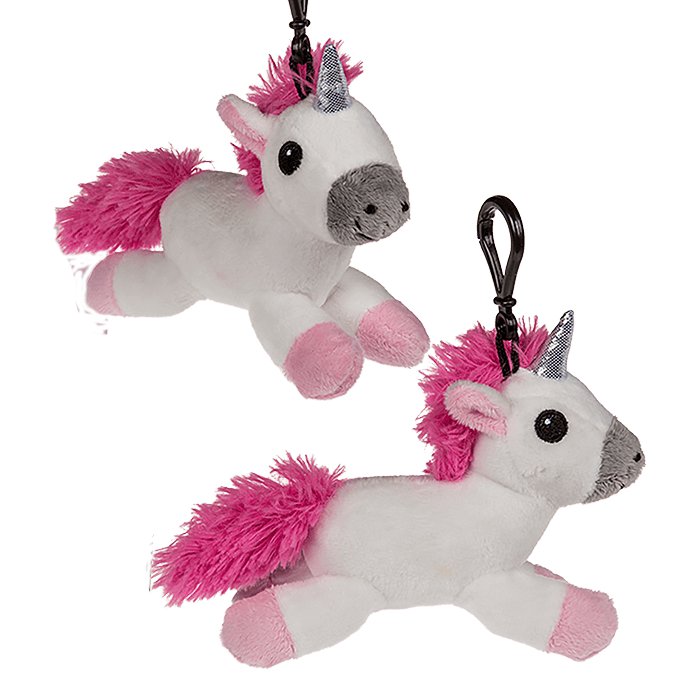 Schlüsselanhänger Einhorn mit Sound und Karabiner ca. 17cm