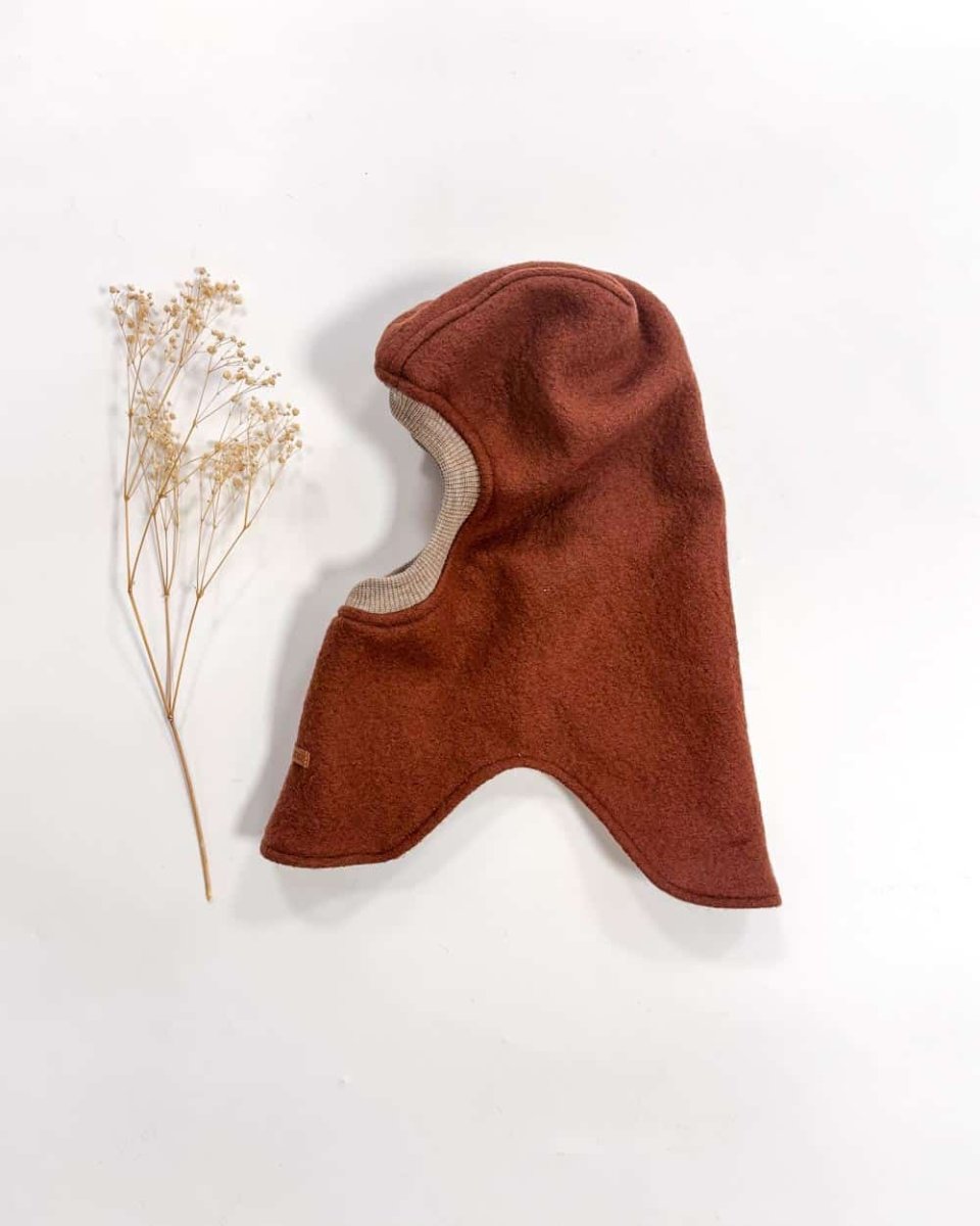 Sofortkauf: Wollwalk Schlupfmütze in Merino Umbra/Fuchsliebe, Gr. 54-56